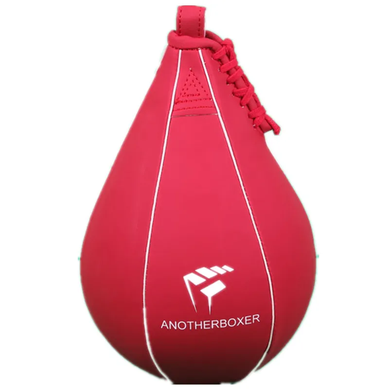Боксерский скоростной мяч PU боксерская груша Sac De Boxe боксерский мешок спортивная скоростная сумка тренировочное оборудование инструменты - Цвет: Red Boxing Pear
