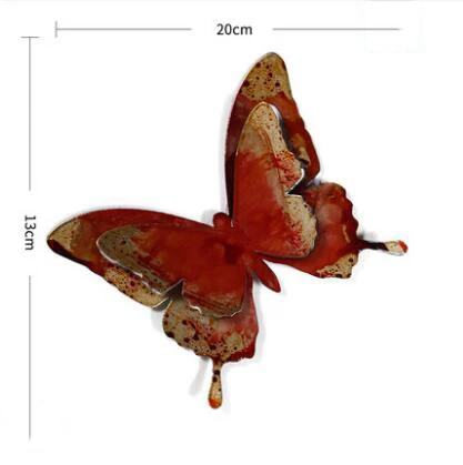 Европейский 3D стерео кованого железа моделирование настенное украшение «бабочка» домашний диван ТВ фон Настенная Наклейка настенные украшения ремесла - Color: style5