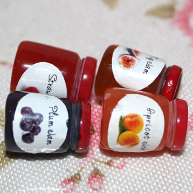 

1pcs 1:12 Kitchen Food Jam Condiment DIY Decor Dollhouse Miniature High Quality
