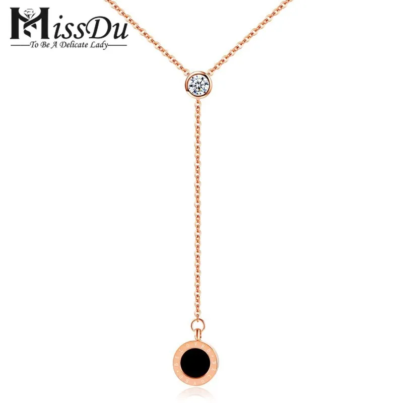 

Fashion sweet circular Tassel Pendant Rose Gold Necklace for Girlfriend gift pendant necklace fashion necklaces 2018 statement