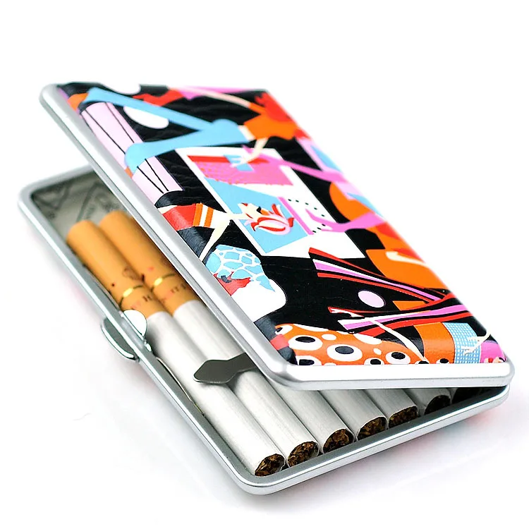 Портативный мини-чехол для сигарет для женщин и девушек, чехол для сигарет, может держать 14 сигарет, подарок для женщин