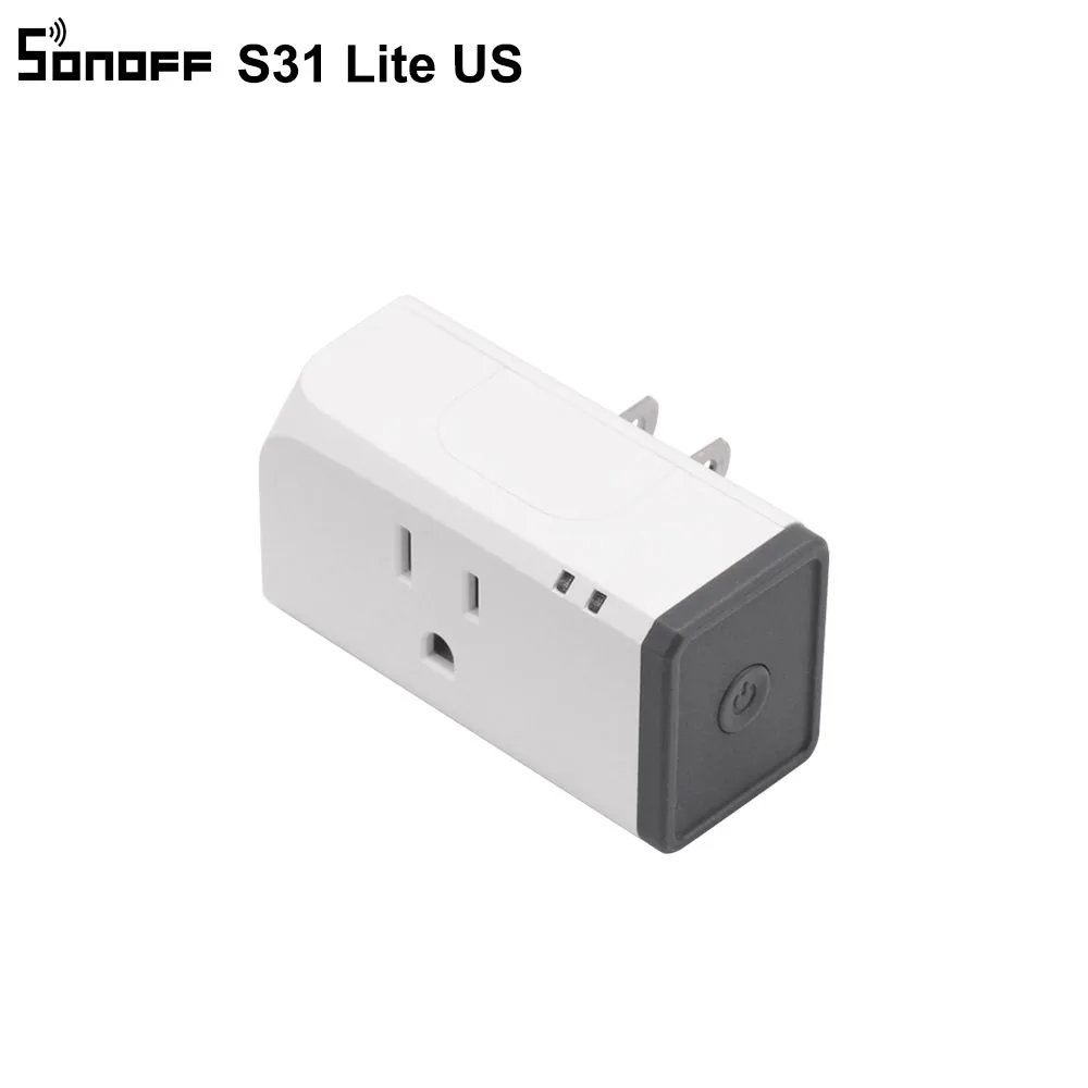 Sonoff S31 Lite US 15A мини умная Wi-Fi розетка беспроводной умный переключатель штекер приложение управление в любом месте работает с Alexa Google Home IFTTT