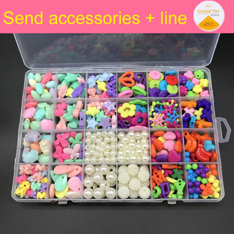 DIY Handmade Beaded Toys Kindergarten Educational Toys Girl Necklace