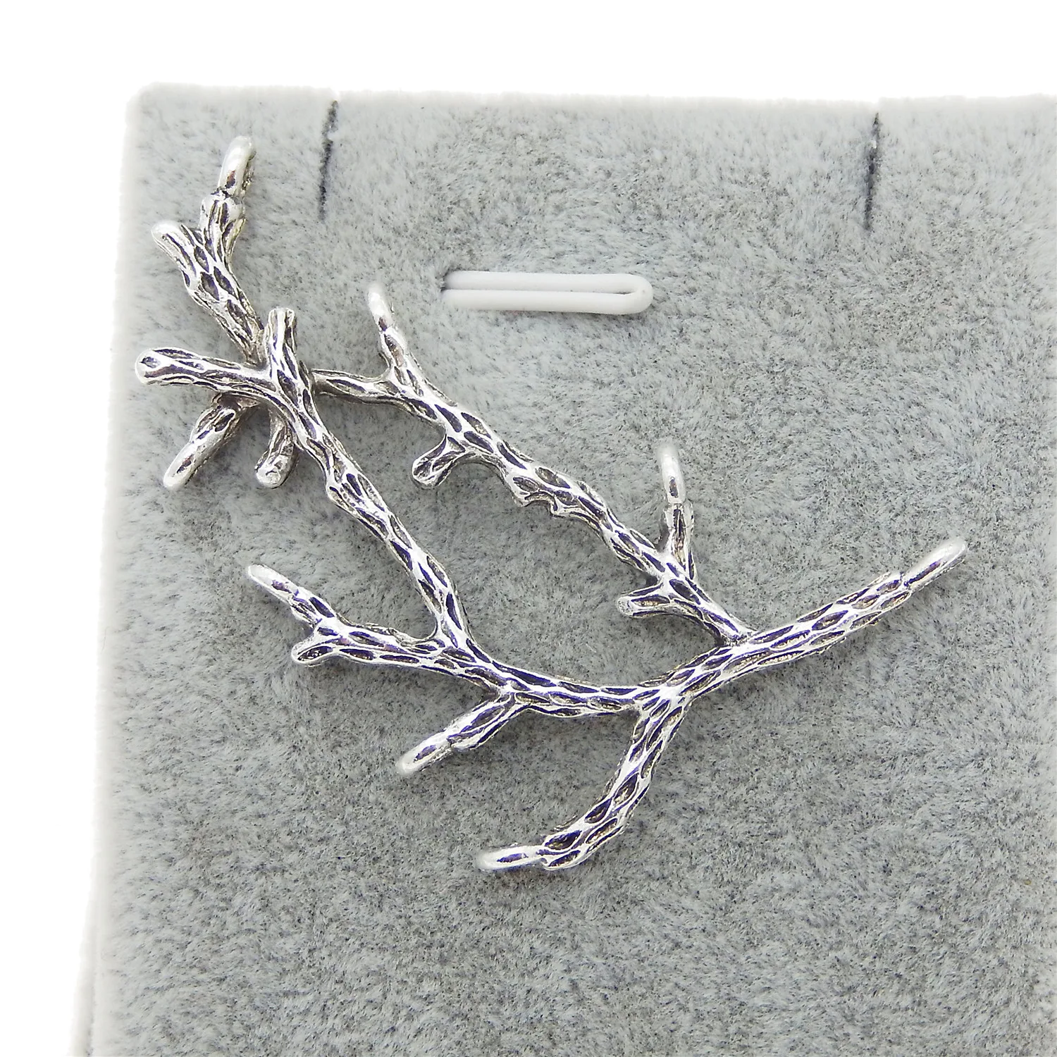 GraceAngie 30PCS Antique Silver Alloy Branch Of Tree Pendant Connector Holes Charms Handmade Jewelry Finding 59*45*6MM 35352