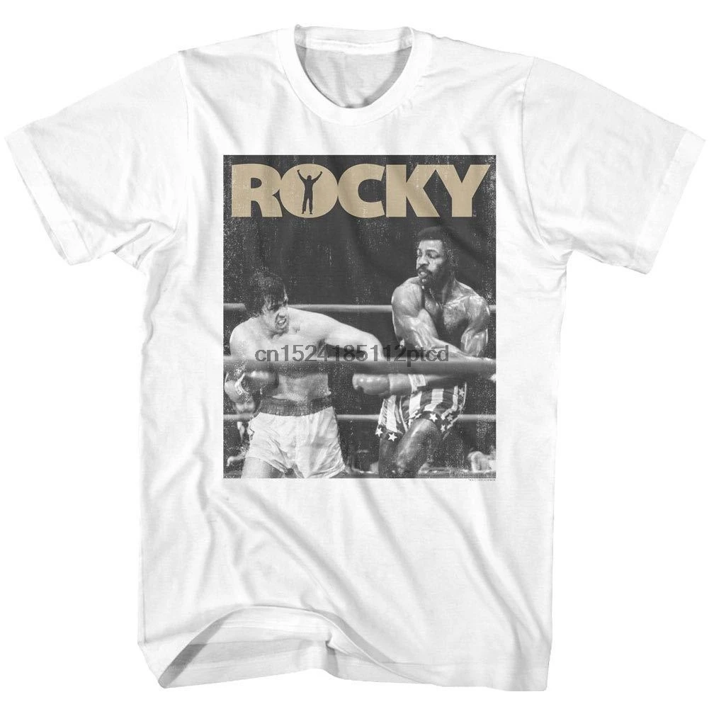 

Rocky Balboa T-Shirt New Rocky One Movie Apollo Creed in White Cotton Stranger Things Design T Shirt