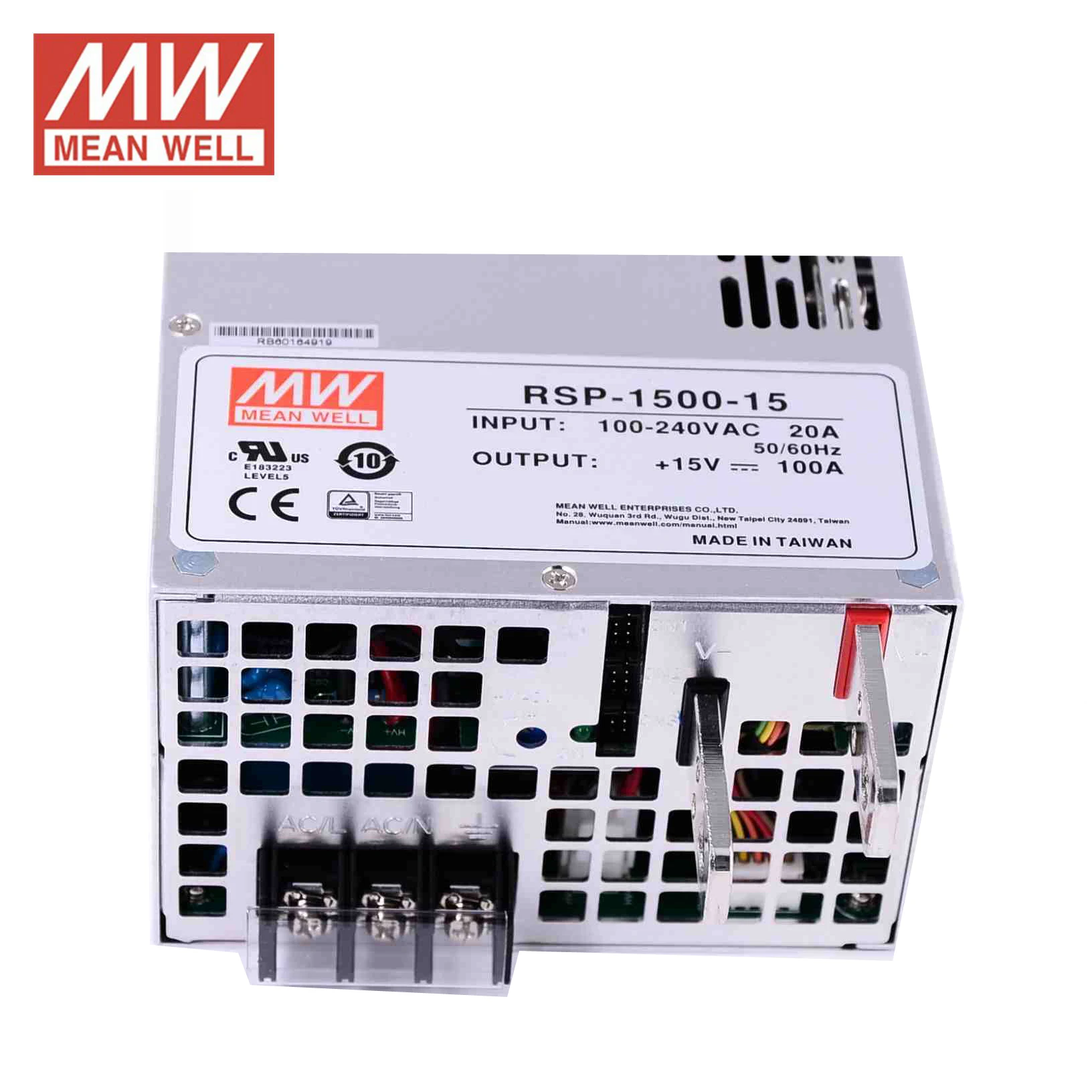 Meanwell 1500 Вт SMPS PFC Функция RSP 24 В 5 в 15 DC Светодиодный источник питания 12 48 импульсный