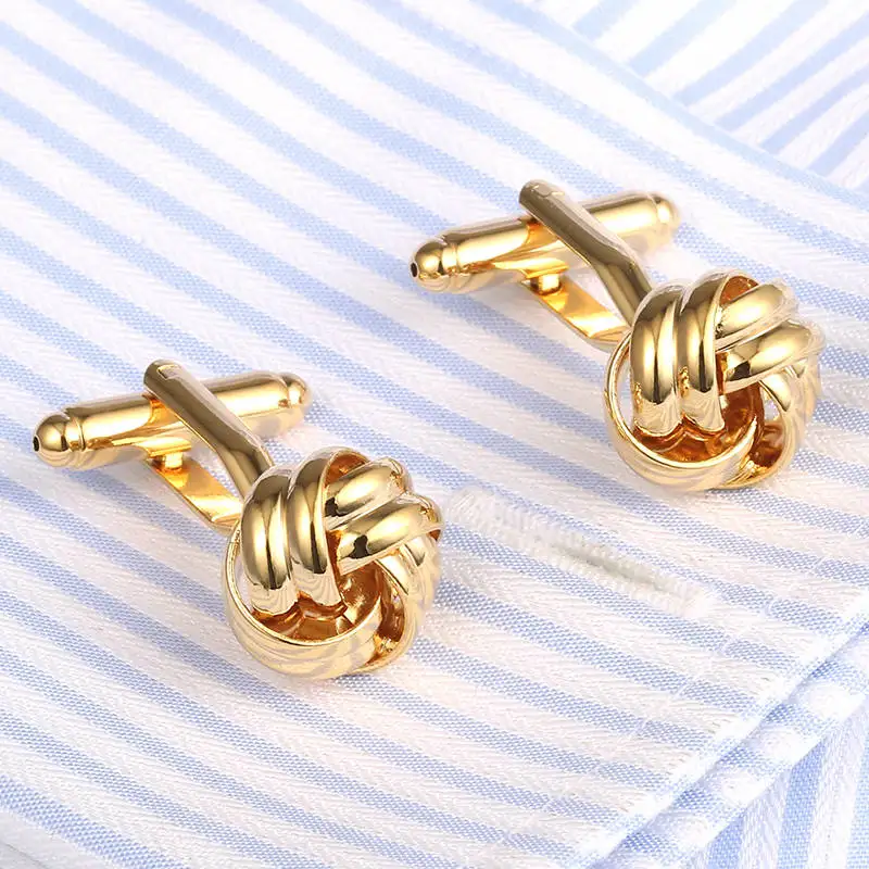 VAGULA Knot Cufflinks Collar Studs AAA Quality Gemelos Cuff Links