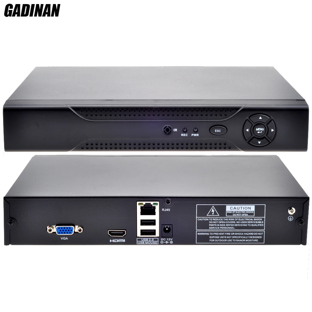 GADINAN Security Standalone Video Recorder Network IE HDMI Output P2P Cloud 1080P 8CH h.264 CCTV