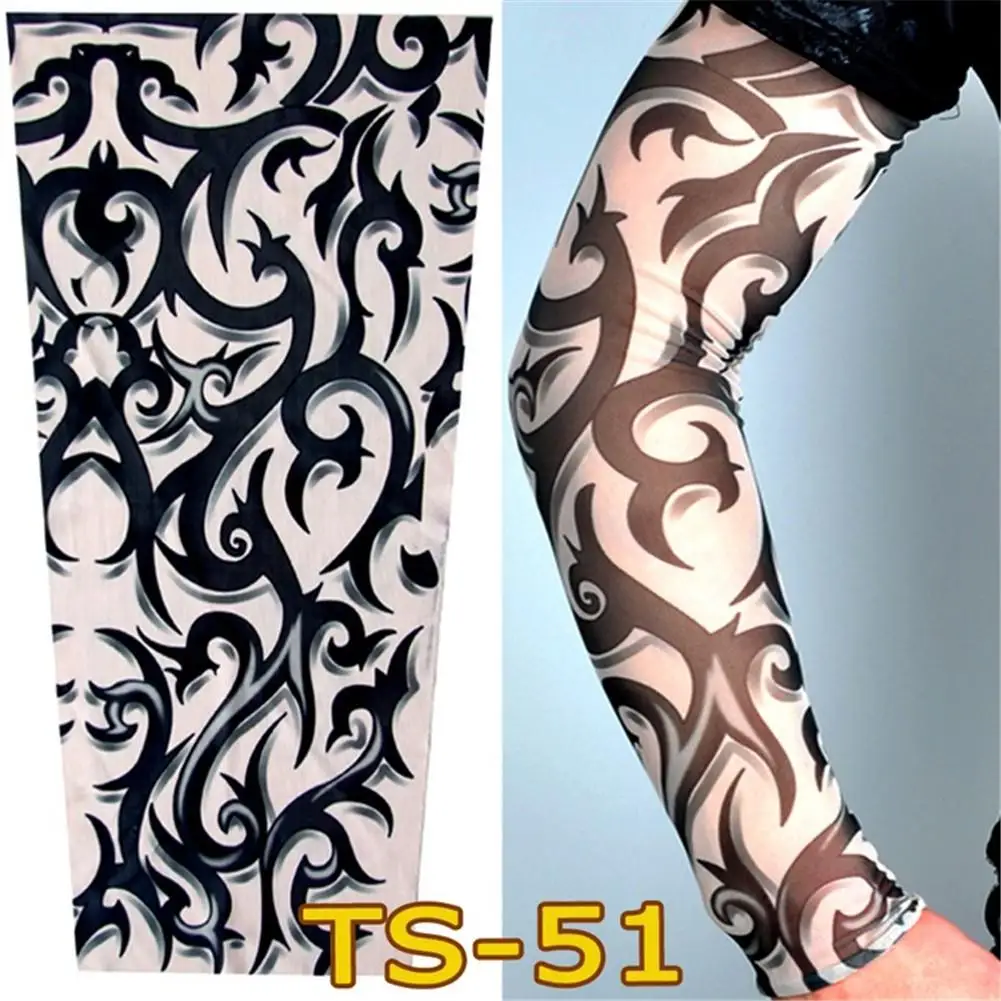 6 шт. рукав татуировки бесшовные рукава для катания на улице ледяной рукав веломайка крышка УФ Защита от солнца Баскетбол Волейбол Бег