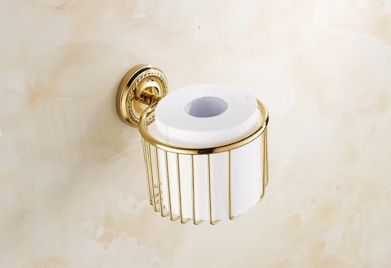Роскошное золотистое Латунное квадратное полотенце Аксессуары для ванны полка держатель для полотенец держатель туалетной бумаги настенный набор оборудования для ванной