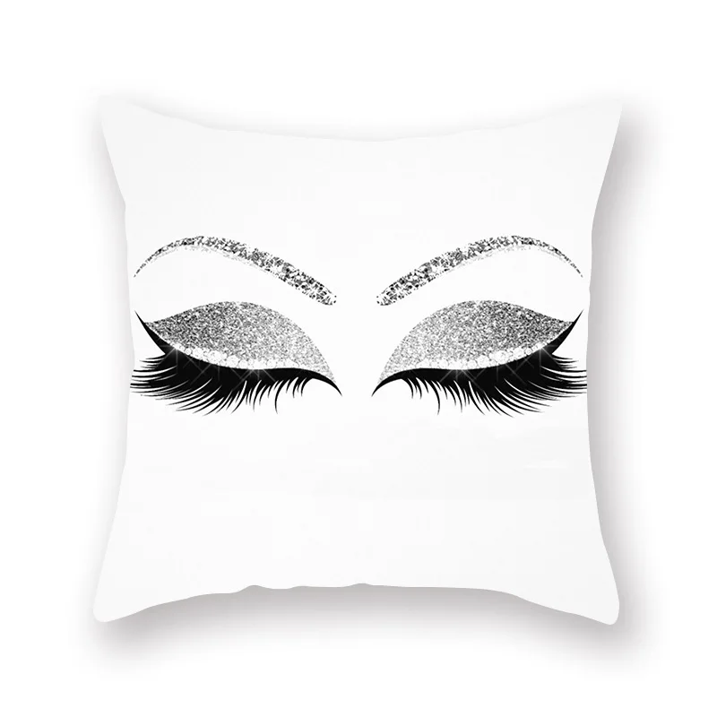 Eyelash Out Soft Velvet Cushion Cover Decorative Pillows Cover For Sofa Seat Soft Throw Pillow Case 45x45cm Home Decor