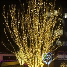 10-100 м светодиодный светильник-гирлянда с медной проволокой, ночной Светильник для праздника, Рождества, рождественской елки, сада, свадьбы, Нового года, штепсельная вилка европейского стандарта