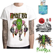 Футболка с принтом Рика и Морти, забавная Футболка с принтом Рика и Морти, Мужская футболка с карманом и принтом, футболка с изображением пикла Рика и Морти из фильма, аниме, Мужская футболка