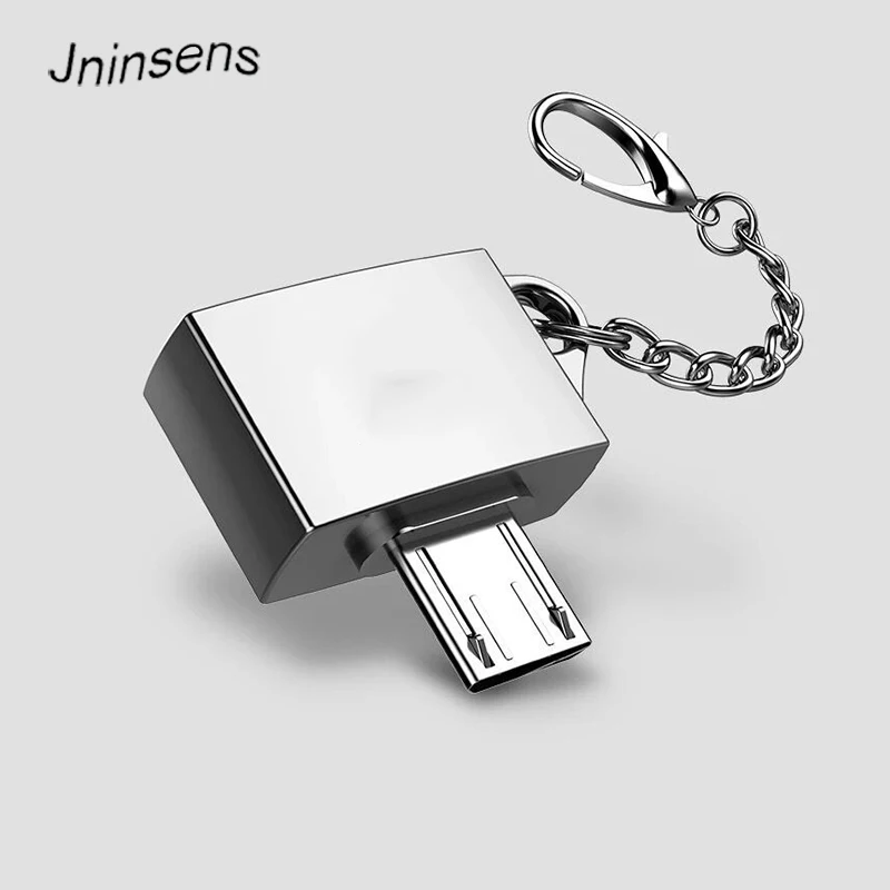 Высокое качество Мини Металл микро USB к 2 0 OTG адаптер конвертер с брелоком для