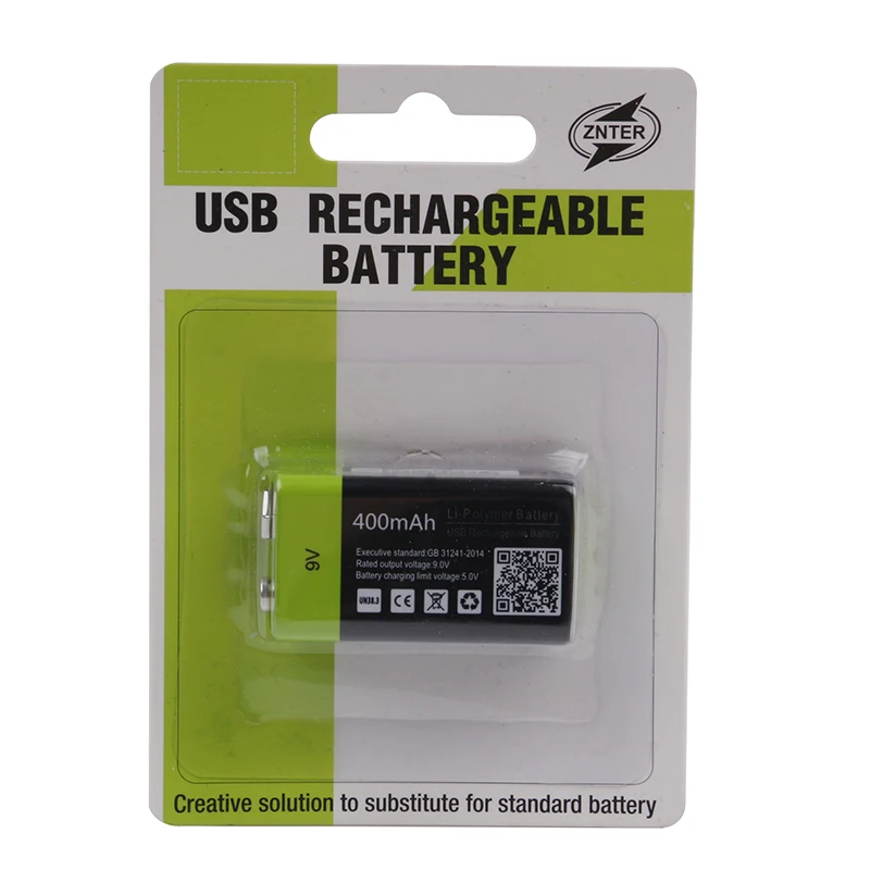 ZNTER 9V 400mAh USB аккумуляторная батарея Lipo RC для микрофона камера аксессуары