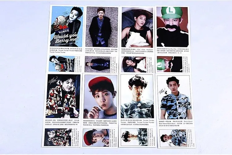 KPOP baekhyun звезда EXO открытка альбом звуковой ящик Высокое качество печати открытки 90 k-поп сделать фото ломо карты книга подарок сувенир