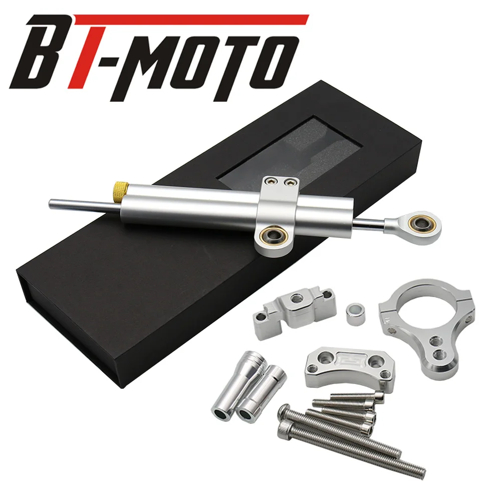 

Motorcycles CNC Aluminum Adjustable Steering Stabilize Damper Bracket Mount Kit For YAMAHA YZF R3 YZFR25 MT-03 MT-25