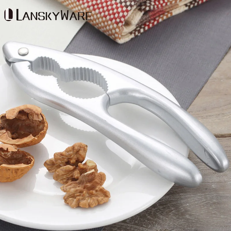 

LANSKYWARE Creative Walnut Cracker Aluminium Alloy Nut Cracker With Thickened Handle Nut Sheller Opener Kitchen Accessories