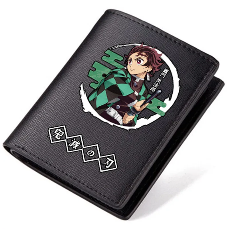Demon Slayer: Kimetsu no Yaiba принт ID держатель для карт из искусственной кожи короткий кошелек аниме сумка для денег Kamado Tanjirou Длинный кошелек для монет