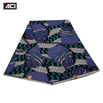 

ACI Hot African Wax Prints Fabric New 6 Yards Tissu Wax Ankara Fabric African Print Nigeria Textile Batik Fabric For Patchwork