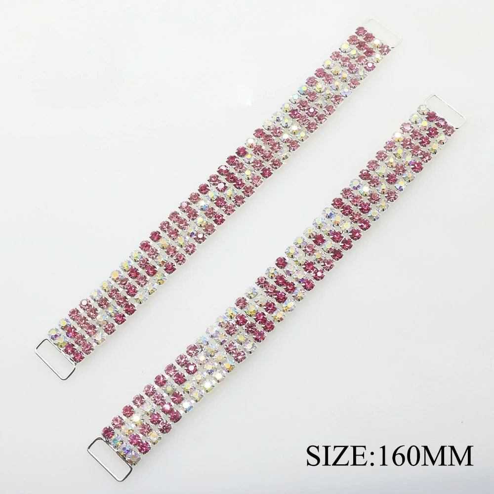 

2pcs/lot 160MM Curtain Hanging Rhinestone Chain Bikini Buckle Connectors Buckles Clothing for Wedding DIY Decoration Beachwear