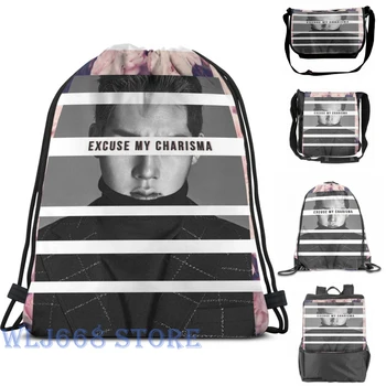 

Funny graphic print shoulder Bags women EXCUSE MY CHARISMA Single shoulder backpack travel for men Gym Bag