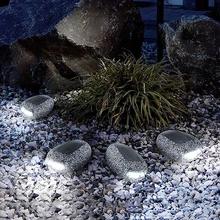 Thrisdar 4 шт. искусственный камень Солнечный Подземный похороненный светильник Открытый сад дорожка настил торшеры пейзаж наземная лампа