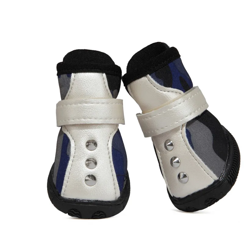 5-Size Winter Warm Cotton Shoes for Dogs 4PcsSet Camouflage Dog Boots Outdoor Snow Walking Puppy Sneakers Pet Supplies 40DC20 (6)
