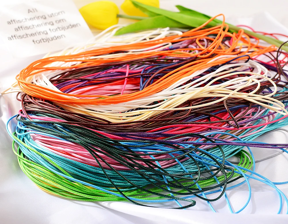 

10 yards DIY jewelry wire 1.5mm Korea wax line wax rope imitation leather string beads necklace bracelet material