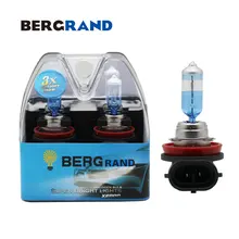 2 шт. H11 Ксеноновые Super Vision ультра 4000 K противотуманные галогеновые лампы 55 Вт автомобилей головной свет лампы, 12-тивольтная галогенная лампа для задних фар дальнего противотуманных фар кварцевые Стекло