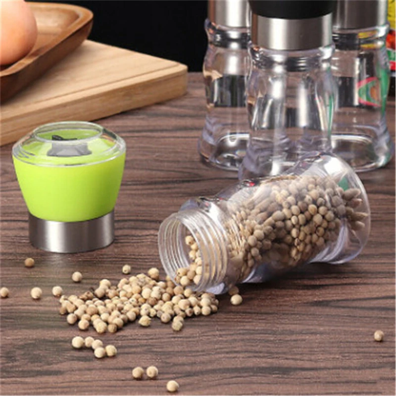 

High Quality Stainless Steel Manual Salt Pepper Spice Mill Grinder With Cover Ceramic Kitchen Tools Pepper Mill 4 Colors