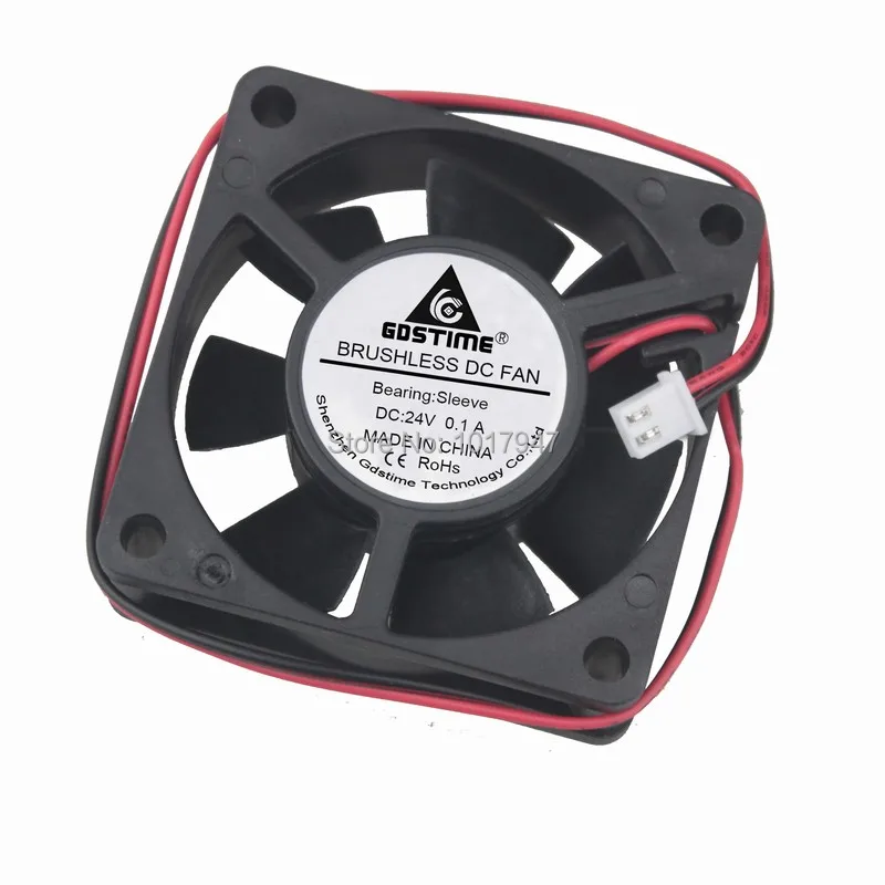 

2 Pieces LOT Gdstime DC 60mm x 20mm 6020 24V 2Pin Brushless DC Cooling Fan