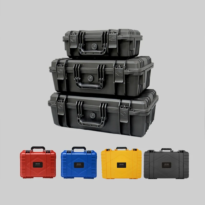 ABS пластиковый герметичный ящик для инструментов, защитное оборудование, ящик для инструментов, чемодан, ударопрочный чехол для инструментов, w Foam логотип, четыре цвета