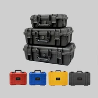 ABS Plastic Sealed Tool Box Safety Equipment Toolbox Suitcase Impact Resistant Tool Case Shockproof w Foam Logo Four Color 2