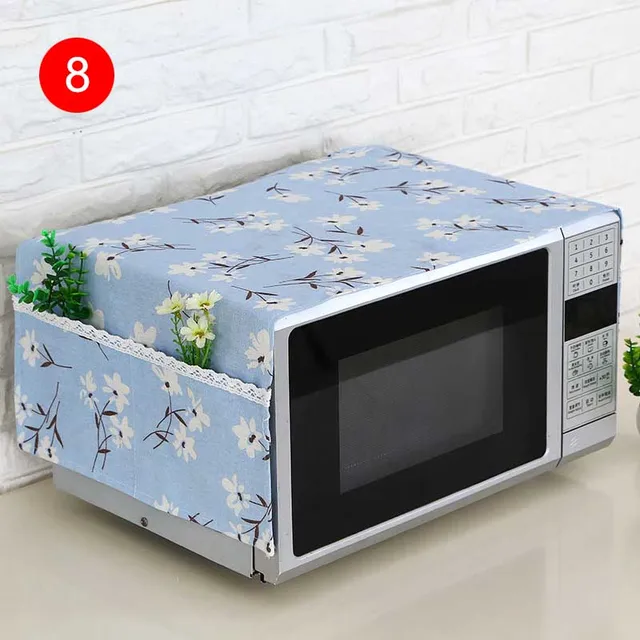 35*95cm Microwave Oven Dustproof Cover With Pockets Cloth Microwaves