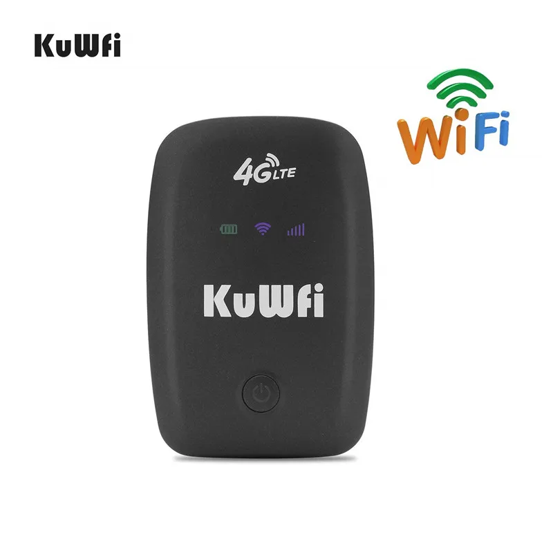 Мобильный Wi Fi роутер KuWFi разблокированный 4G LTE 3G/4G со слотом для sim карты поддержка