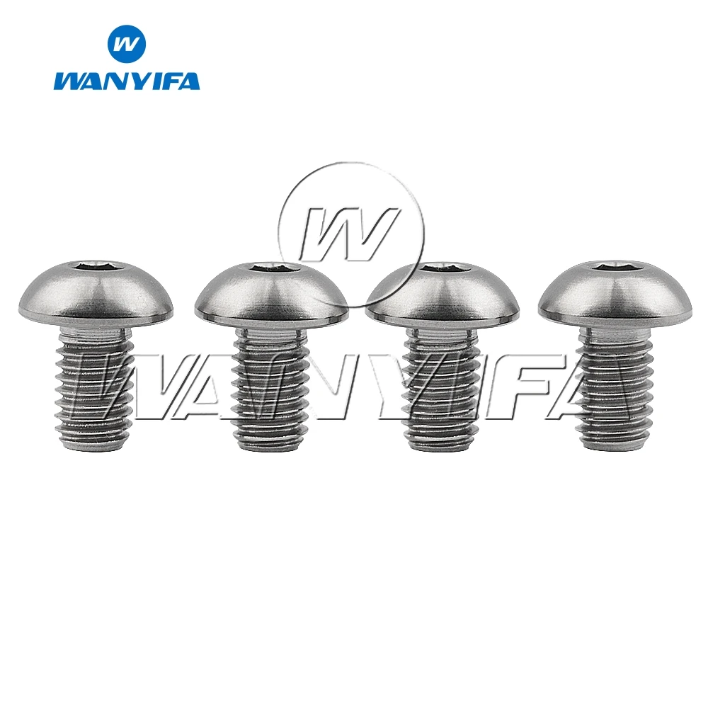 4*Titanium Ti Water Bottle Cage M5x12mm Gold Bolt Button Head Allen Key Screw