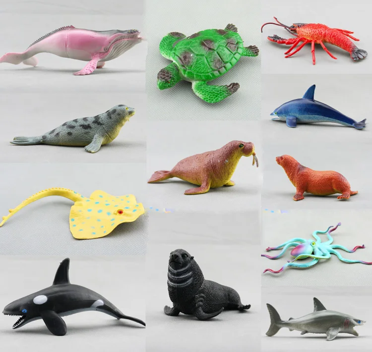 12PCS/SET  Large wild animal ocean animal toy mode...