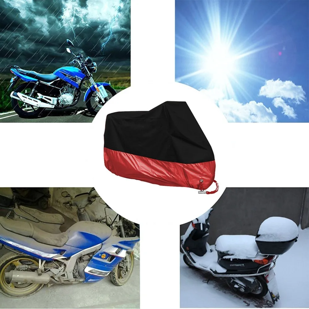 Мотоциклетная крышка 2 цвета M L XL 2XL 3XL 4XL Универсальный Открытый УФ протектор для скутера водостойкий велосипед дождь Пылезащитная крышка