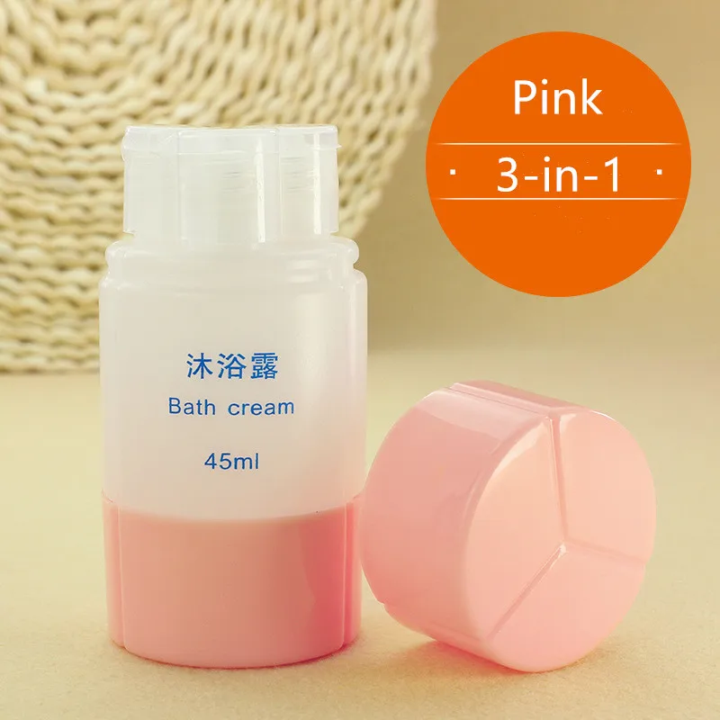 Travel Cosmetics Three-In-One Bottling 4-In-1 Bottle Shampoo Shower Gel Storage Wash Bag Empty Bottle - Цвет: Color 12