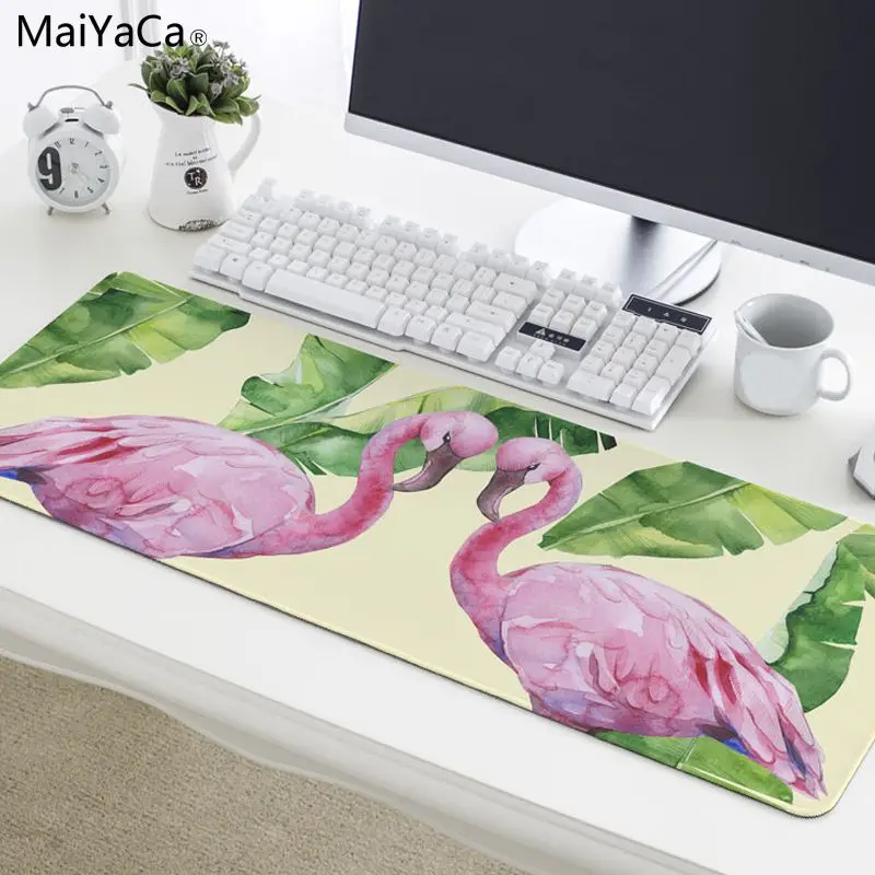 MaiYaCa коврик для мыши с Фламинго 800x300 мм коврик для мыши Notbook компьютерный коврик для мыши классный игровой коврик для мыши геймер для ноутбука - Цвет: Lock Edge 30X80CM