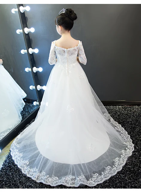 Wedding kids girls princess dress baby girls luxury 