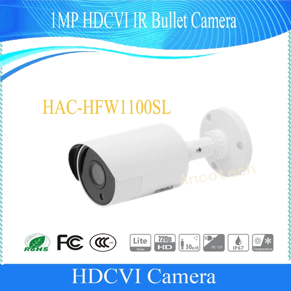 

Free Shipping DAHUA CCTV Security Camera 1MP HDCVI IR Bullet Camera IP67 without Logo HAC-HFW1100SL