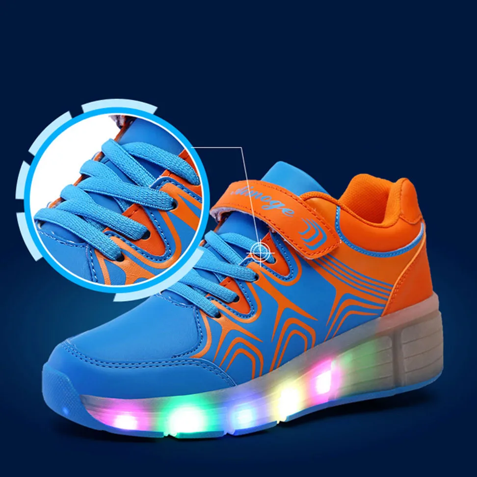 Children Heelys Shoes with Led Lights Kids Roller Shoes With Wheels Wear-resistant Girl Sneakers Zapatillas Con Ruedas _ - AliExpress Mobile