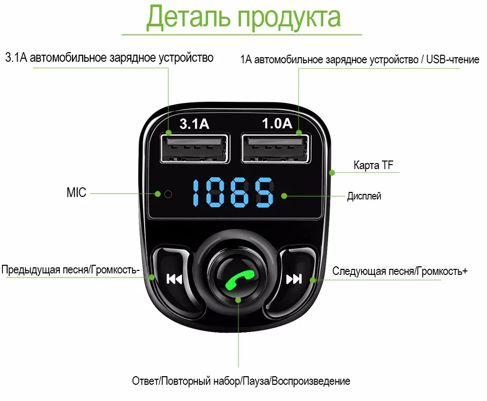 ONEVER 4.1a Dual USB многофункциональный автомобильный bluetooth MP3-плееры Беспроводной громкой связи fm-передатчик модулятор Автомобильный комплект usb Автомобильное Зарядное устройство