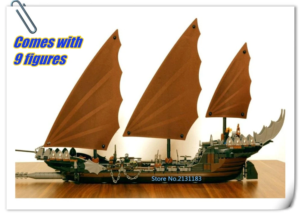 

New The Lord of the Rings fit legoings Pirate Ship Lord ship figures Ambush Model Building Block Bricks 79008 toys for children