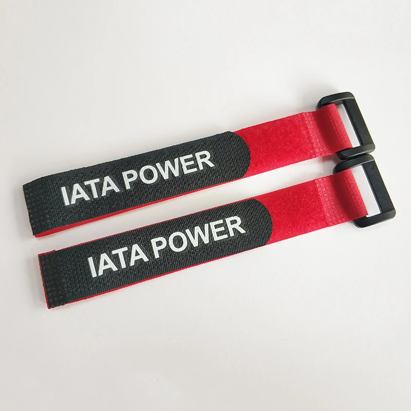 

IATA POWER 2PCS 200MM Battery Down Strap Tie Belt Non-slip Hook Loop Strap with Buckle Fixing Quadcopter Helicopter Drone Parts