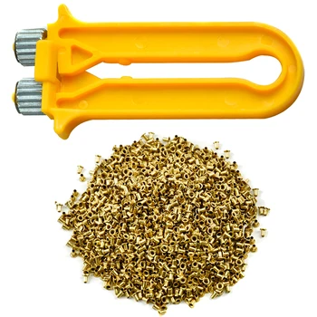 

DLKKLB Apiculture Kit Cable Folding Tool Nest Box Threading Hole Nest Box Nest Foundation 1100 Pcs Copper Eye Beekeeping Tools