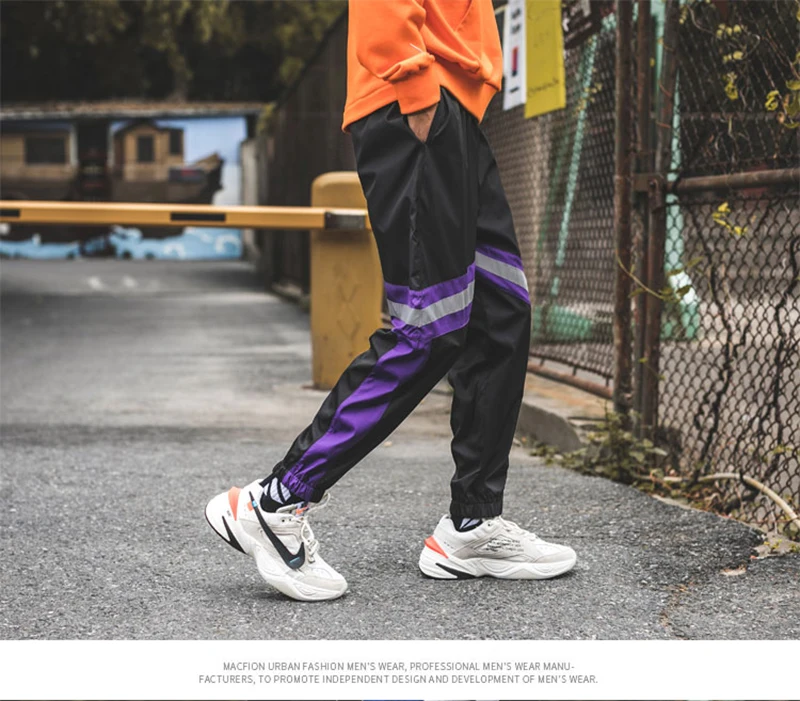 Loose Hip Hop Cargo Pants Men Camouflage Patchwork Harem Mens Trousers Streetwear  (53)