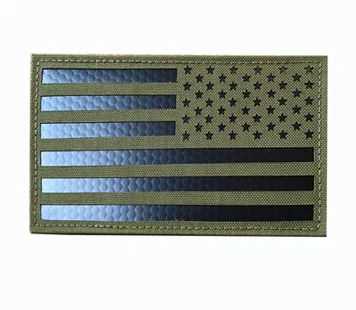 7 Ir-флаг США, армия, нравственные нашивки, значки, армлет, подплечник, ПВХ, военная нашивка, уплотнение, команда DEVGRU, тактика, американский флаг - Цвет: 7